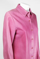 PRADA PINK LEATHER SHIRT