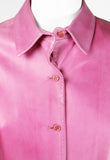 PRADA PINK LEATHER SHIRT