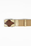 PRADA SS 2005 CROCODILE AND CANVAS BELT
