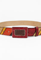 PRADA SS 2005 WESTERN PATCHWORK CROCODILE BELT
