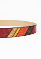 PRADA SS 2005 WESTERN PATCHWORK CROCODILE BELT