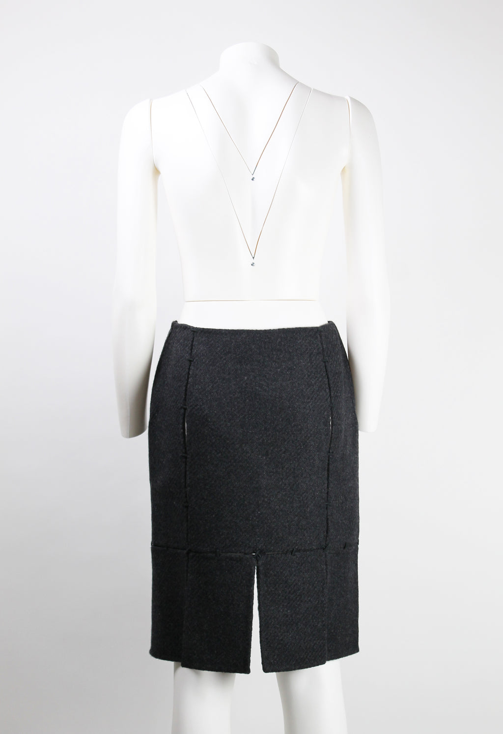 PRADA FW 1998 SUSPENDED WOOL PANEL TWO PIECE