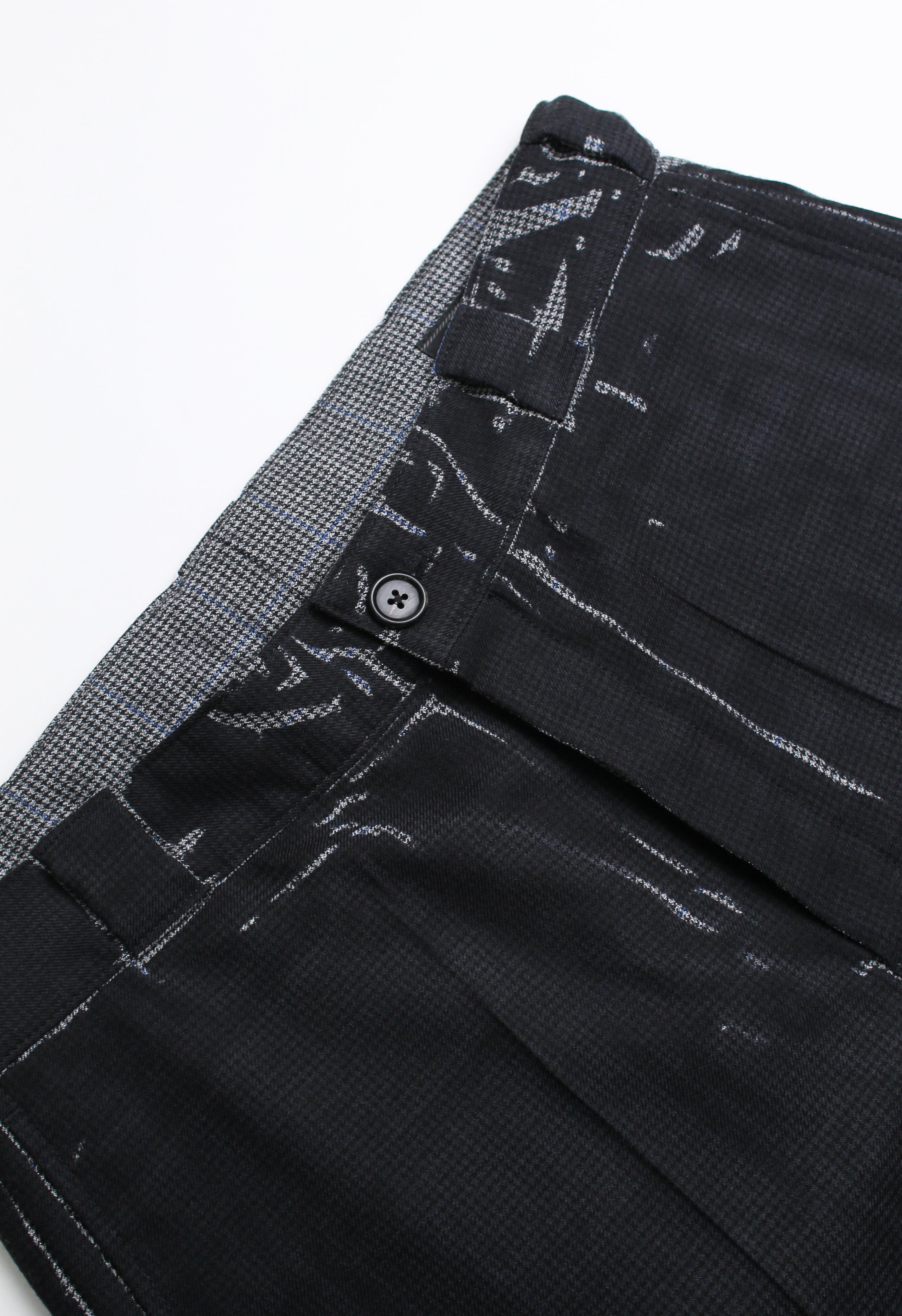 PRADA FW 2018 OVERDYED WOOL TROUSERS
