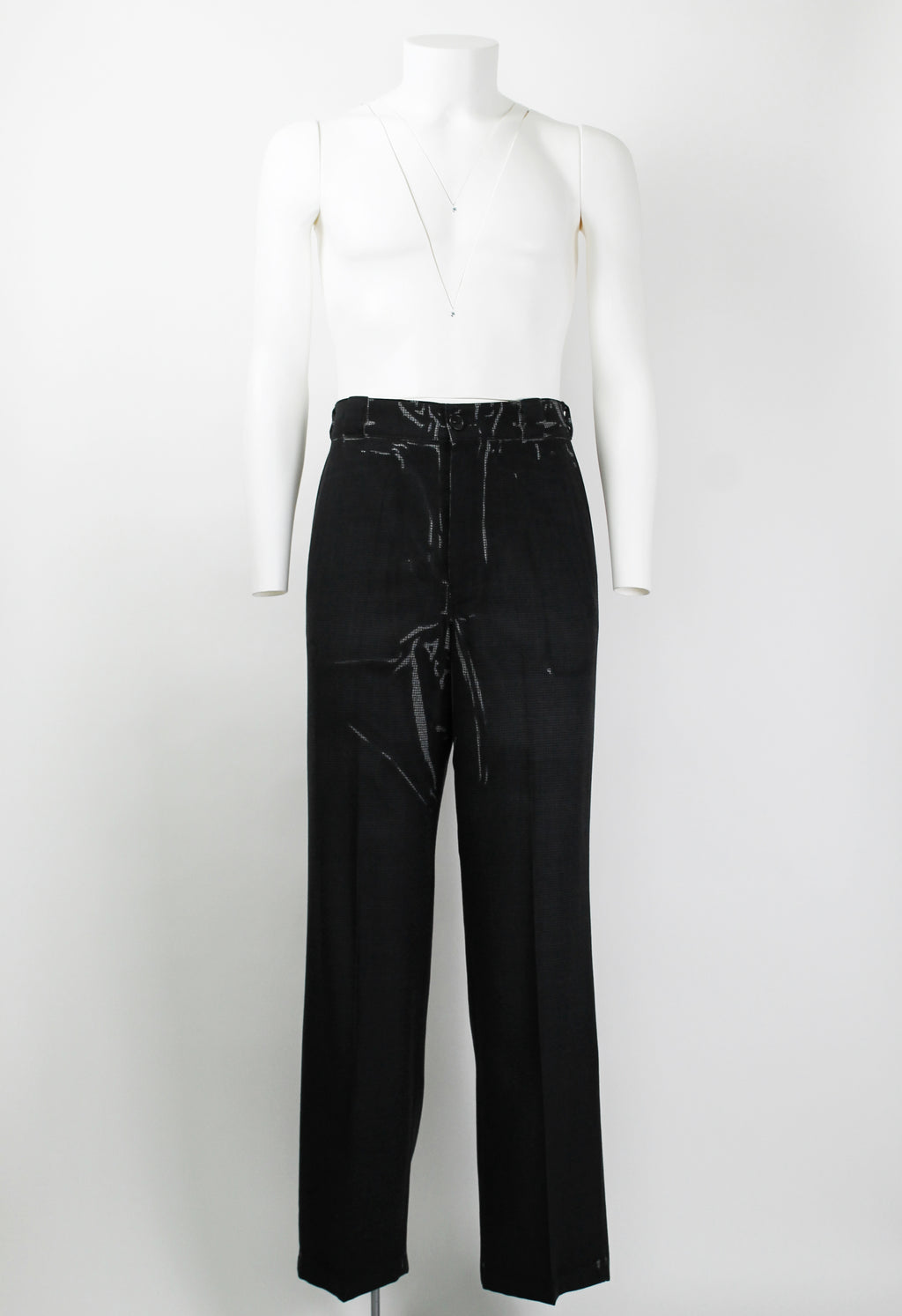 PRADA FW 2018 OVERDYED WOOL TROUSERS