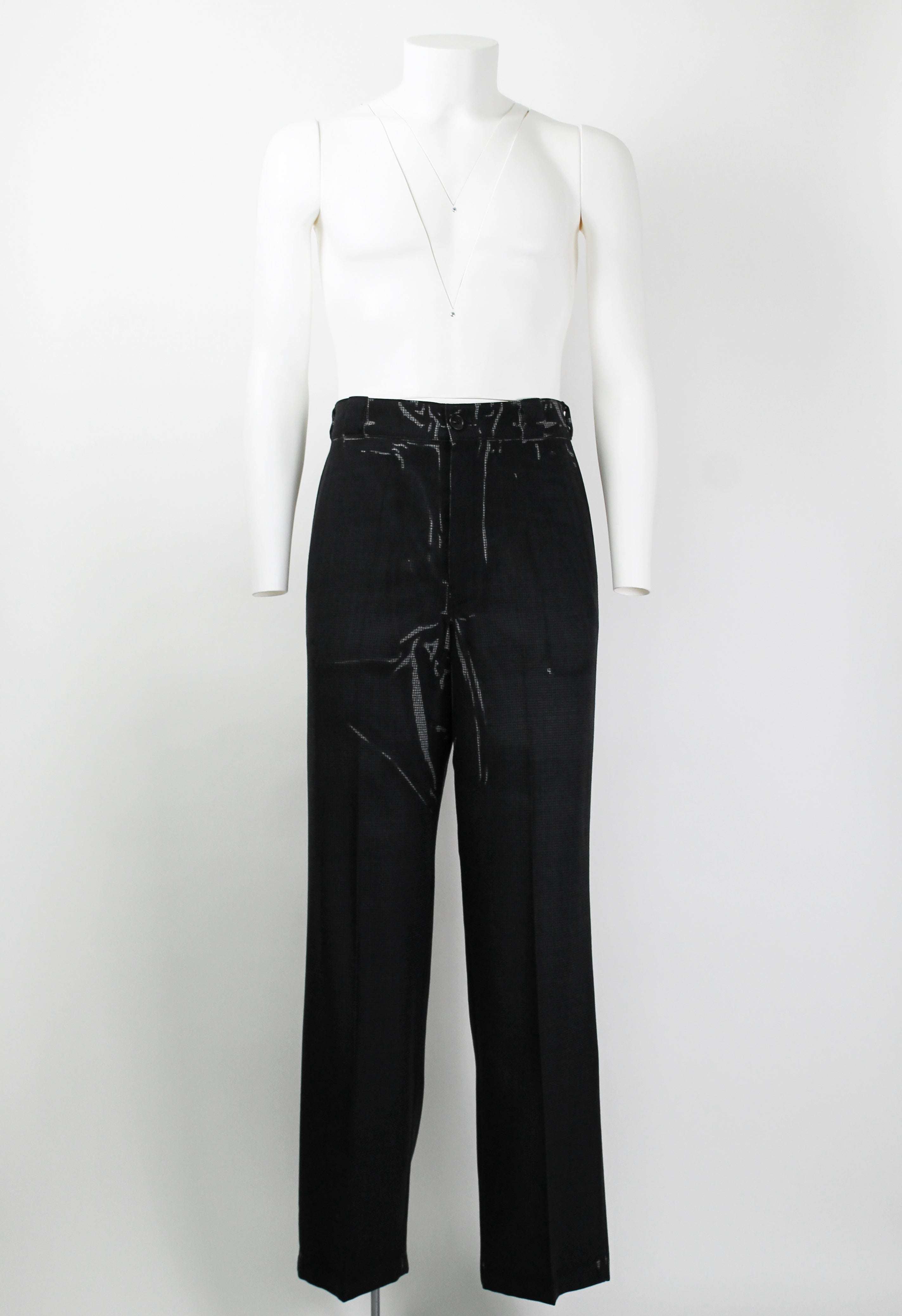 PRADA FW 2018 OVERDYED WOOL TROUSERS