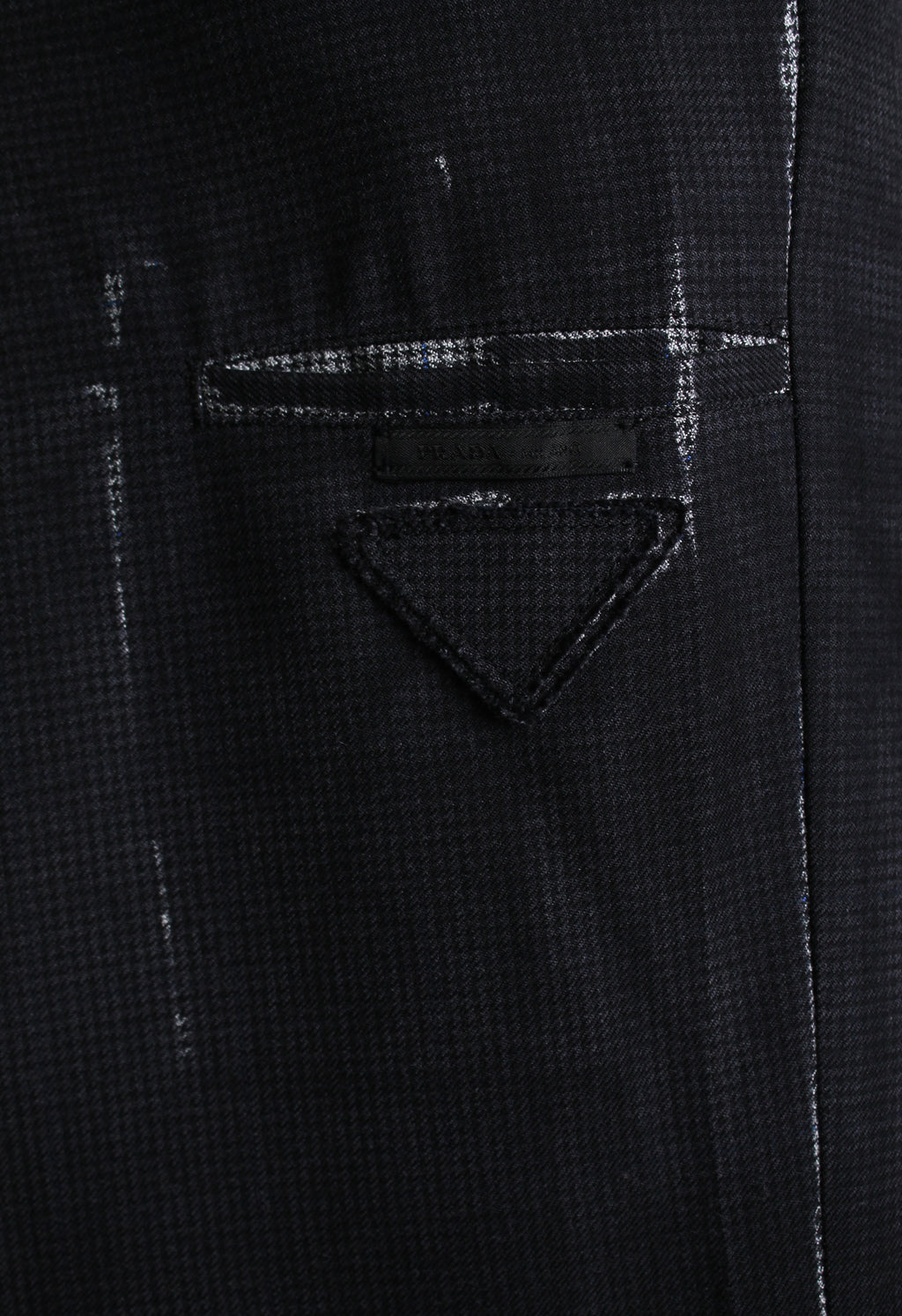 PRADA FW 2018 OVERDYED WOOL TROUSERS