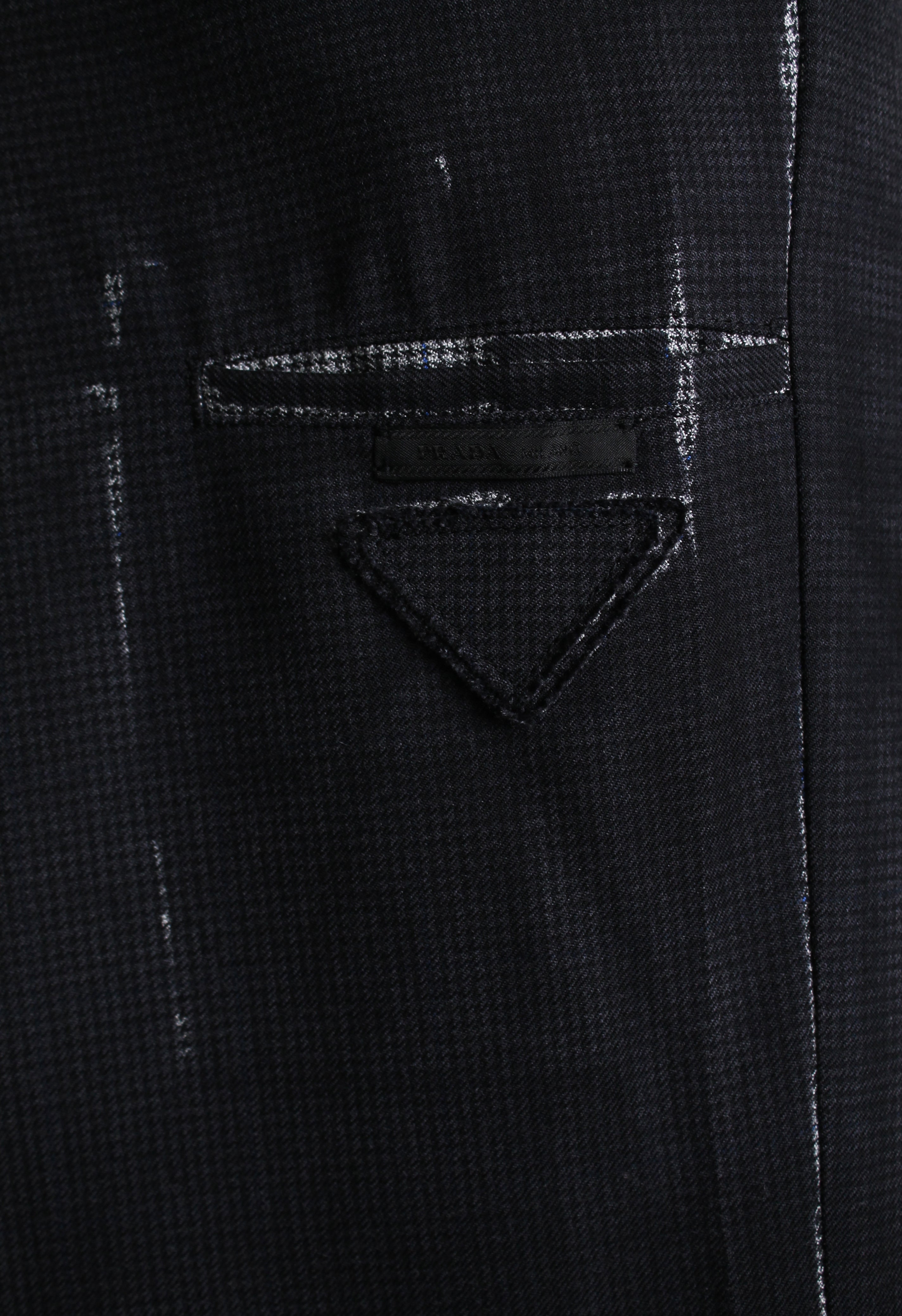PRADA FW 2018 OVERDYED WOOL TROUSERS