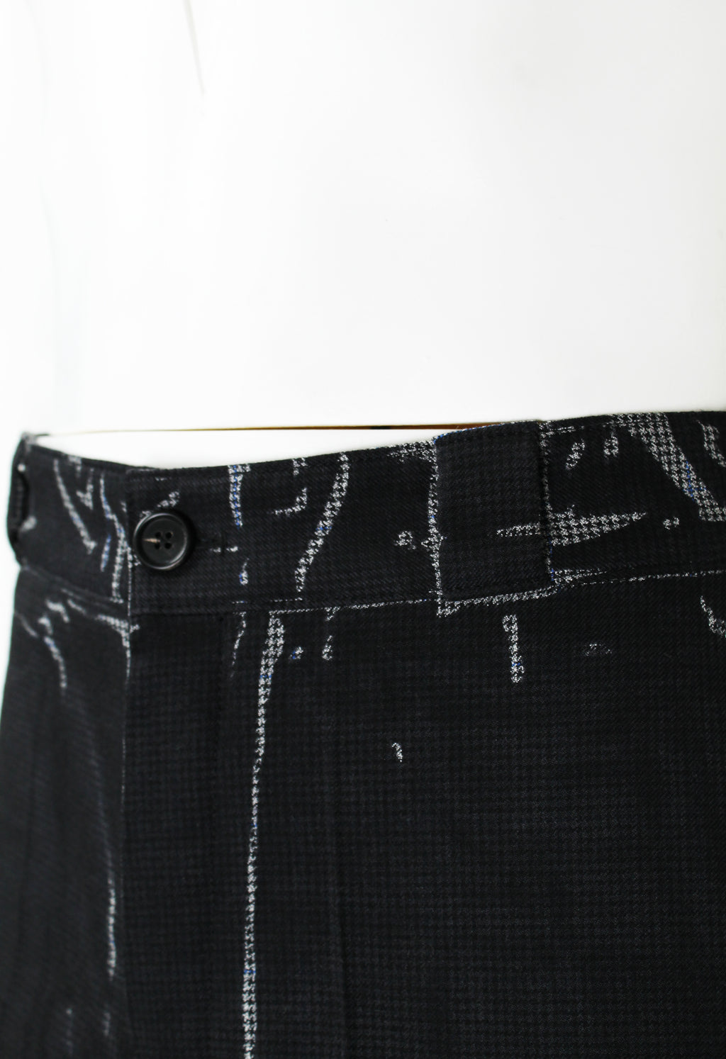 PRADA FW 2018 OVERDYED WOOL TROUSERS