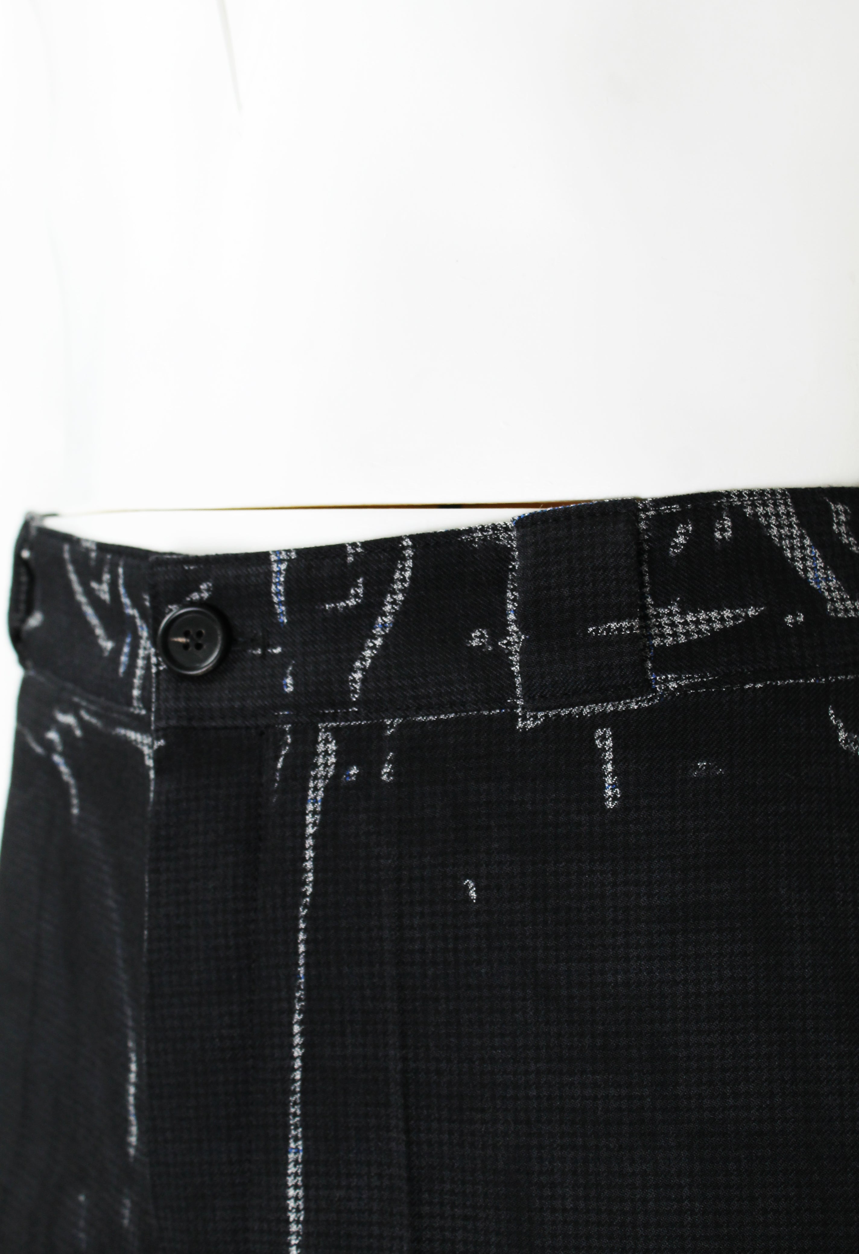PRADA FW 2018 OVERDYED WOOL TROUSERS