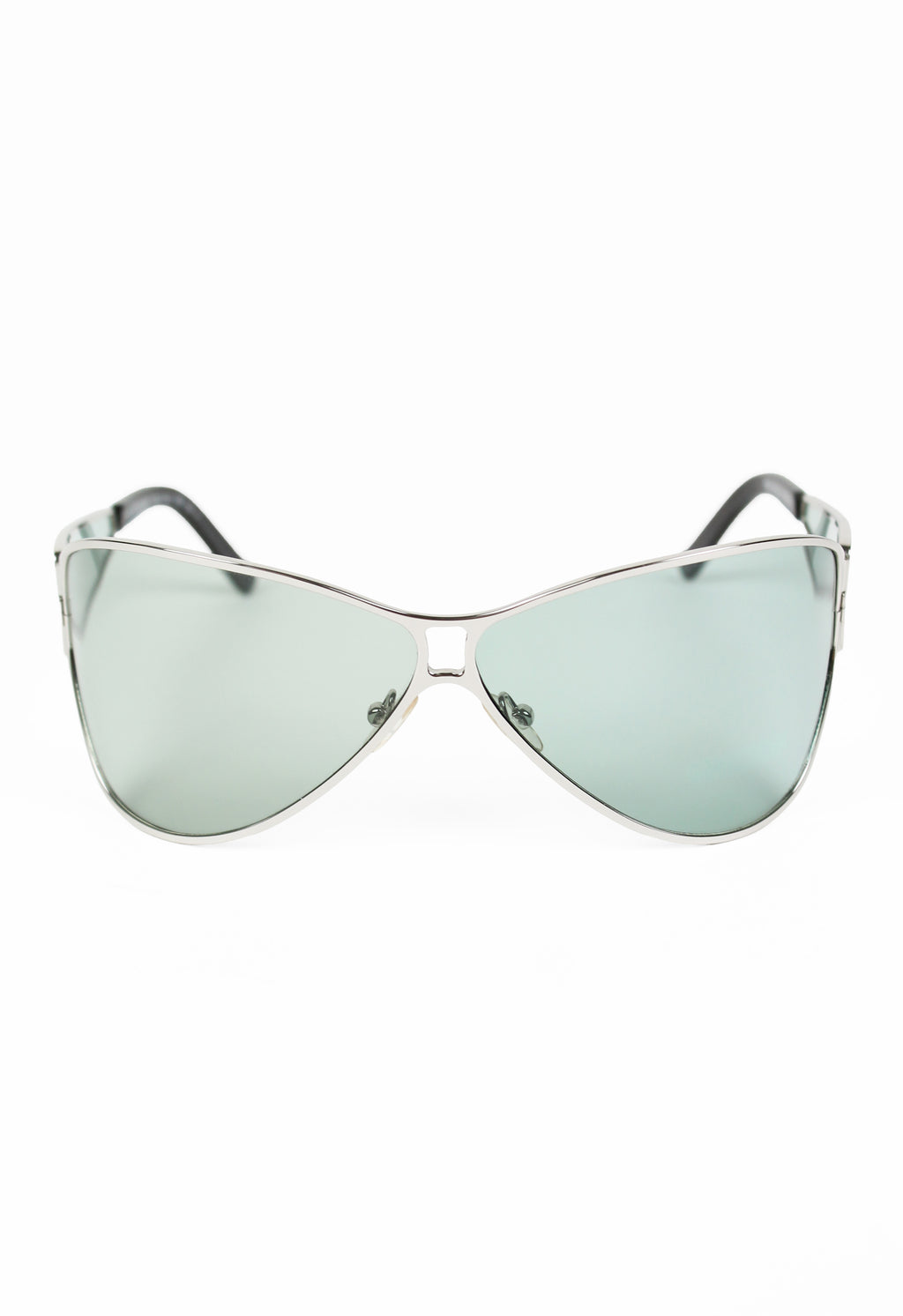 ROMEO GIGLI 1990'S XL EXTENDED LENS GREEN SUNGLASSES
