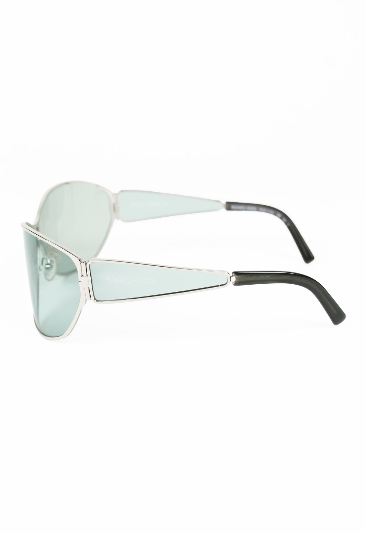 ROMEO GIGLI 1990'S XL EXTENDED LENS GREEN SUNGLASSES