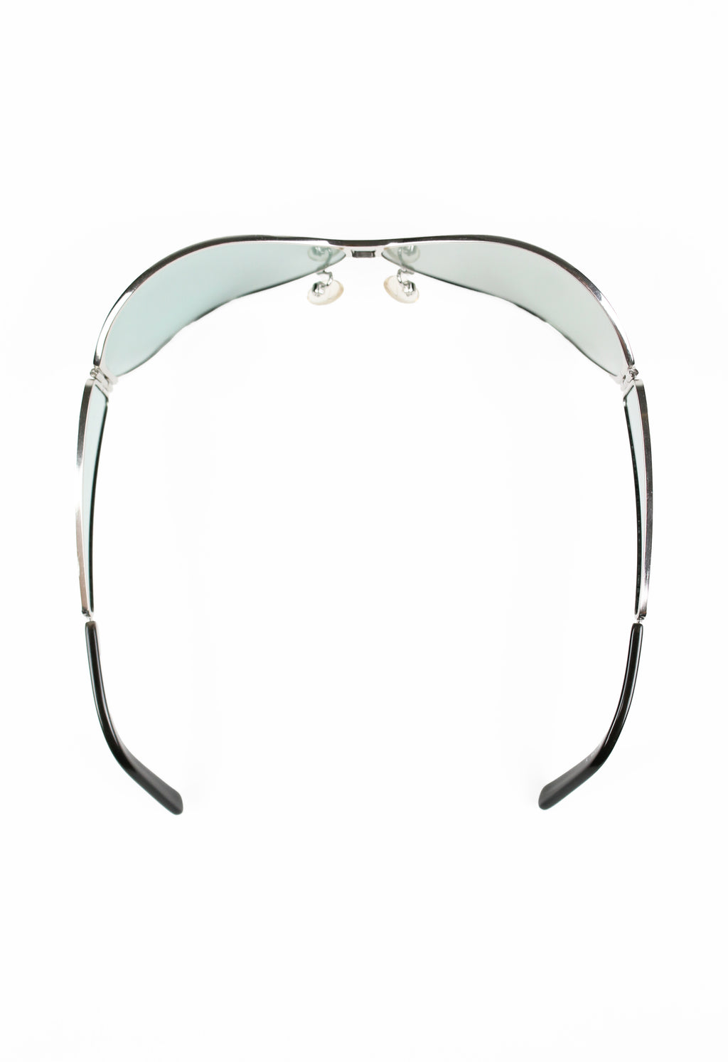 ROMEO GIGLI 1990'S XL EXTENDED LENS GREEN SUNGLASSES