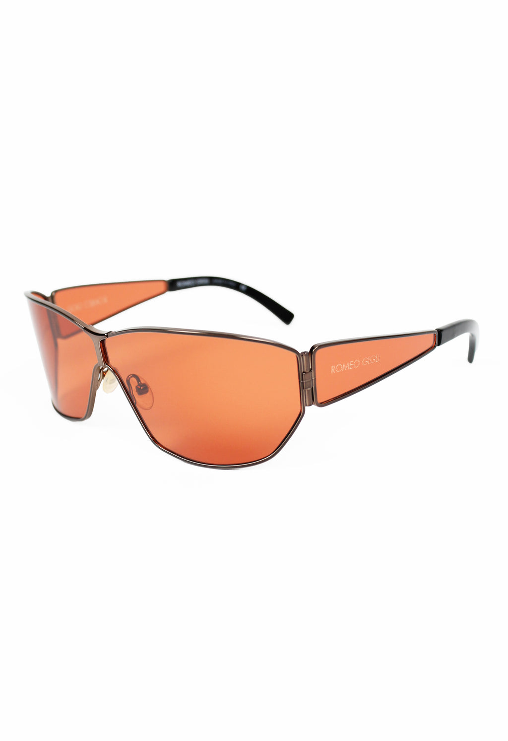 ROMEO GIGLI 1990'S EXTENDED LENS ORANGE SUNGLASSES
