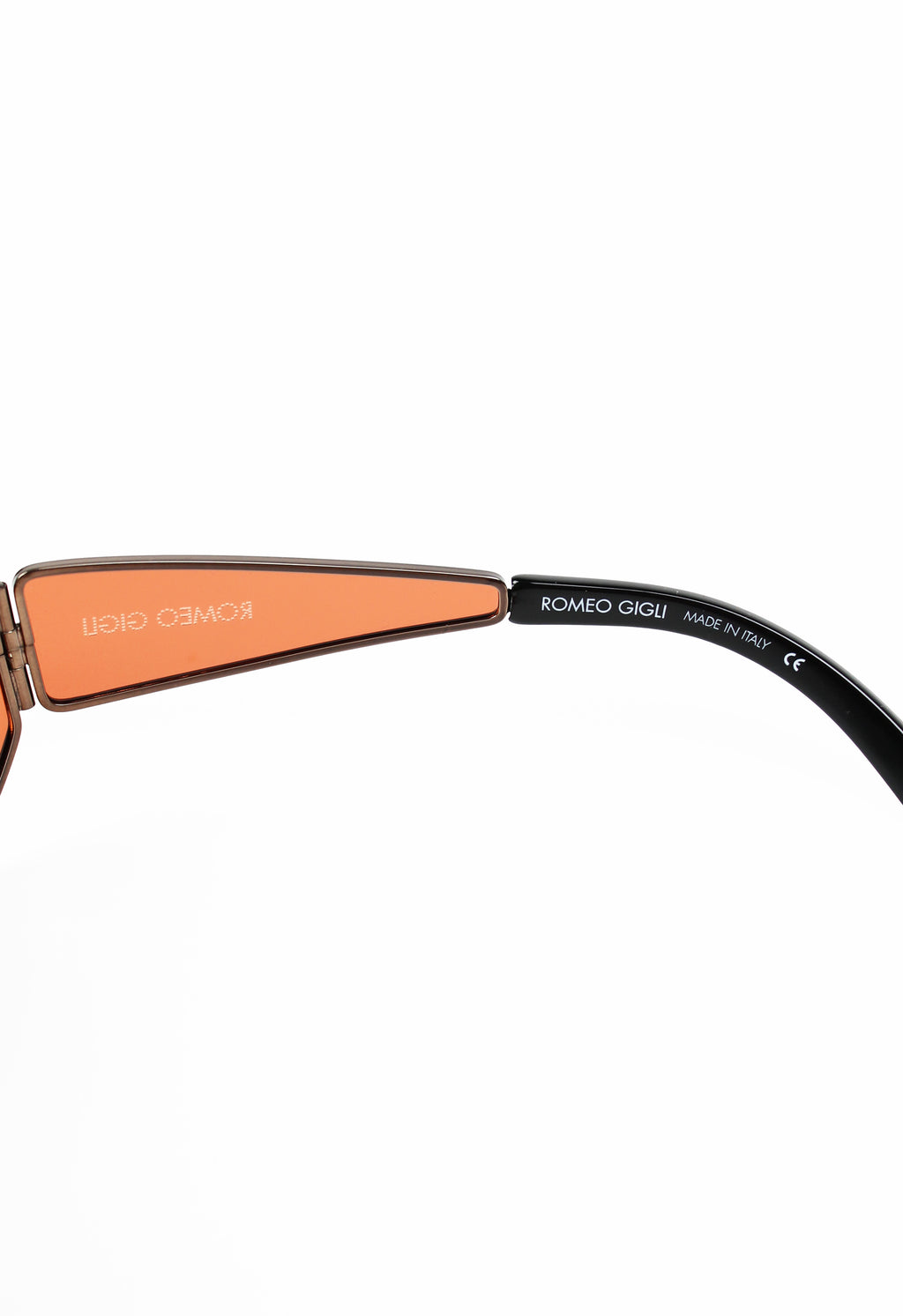 ROMEO GIGLI 1990'S EXTENDED LENS ORANGE SUNGLASSES