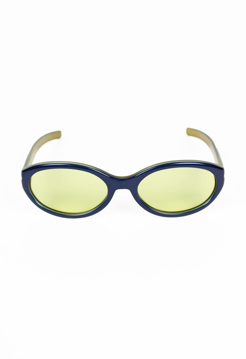 ROMEO GIGLI 1990'S METALLIC BLUE SUNGLASSES