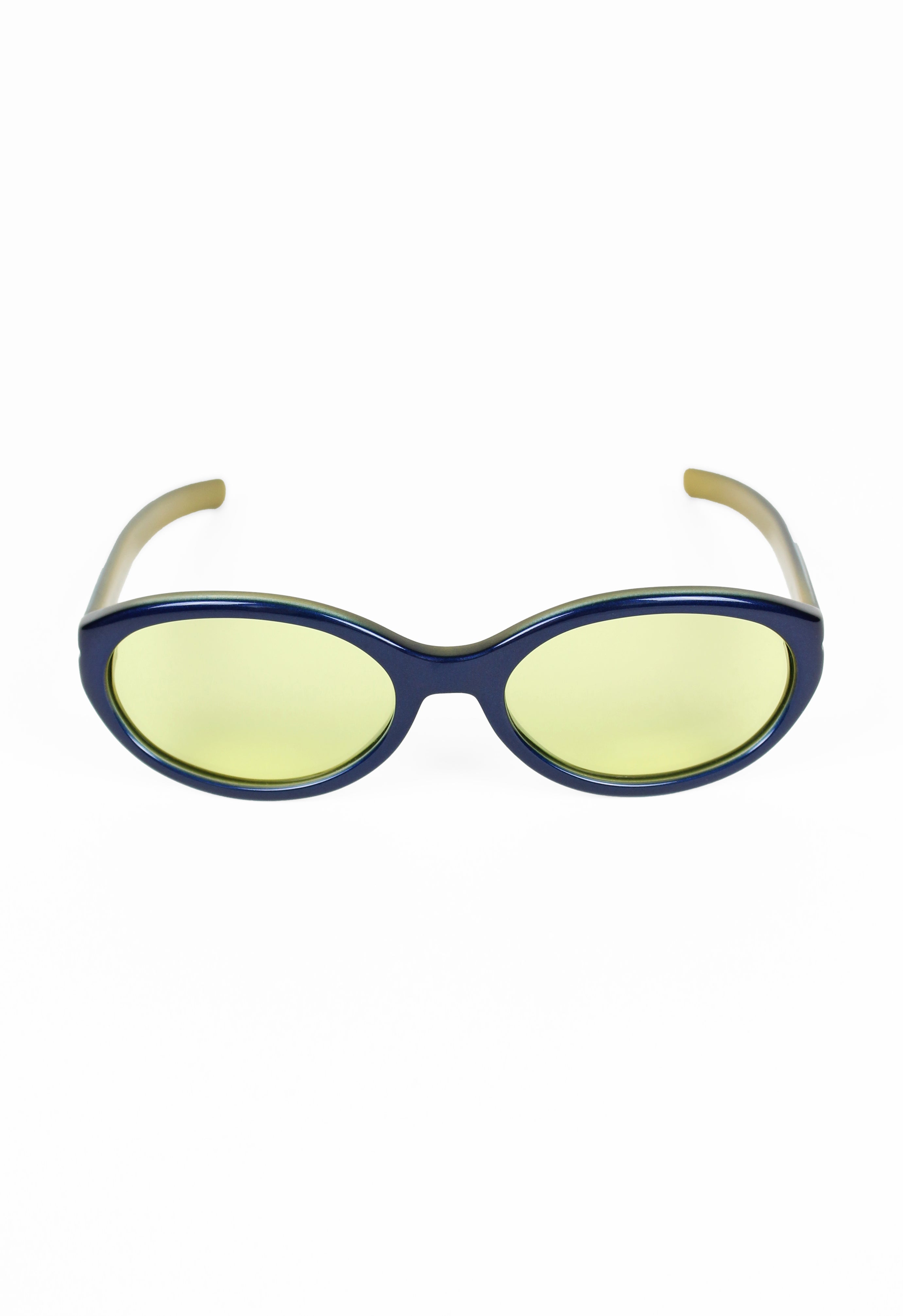 ROMEO GIGLI 1990'S METALLIC BLUE SUNGLASSES