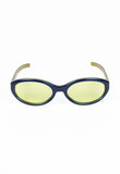 ROMEO GIGLI 1990'S METALLIC BLUE SUNGLASSES