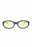 ROMEO GIGLI 1990'S METALLIC BLUE SUNGLASSES