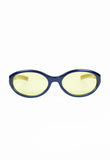 ROMEO GIGLI 1990'S METALLIC BLUE SUNGLASSES