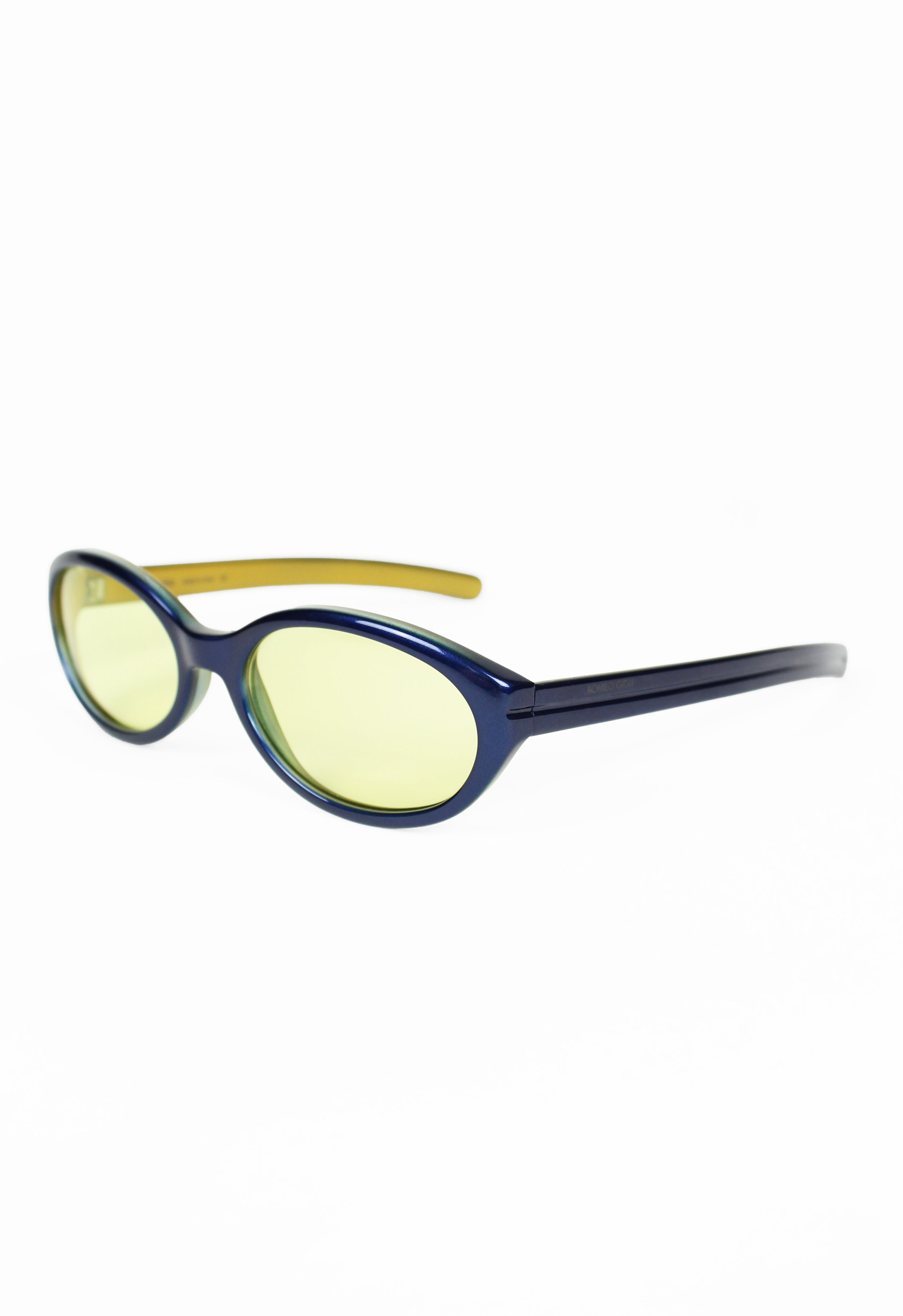 ROMEO GIGLI 1990'S METALLIC BLUE SUNGLASSES