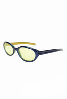 ROMEO GIGLI 1990'S METALLIC BLUE SUNGLASSES
