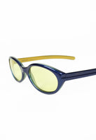 ROMEO GIGLI 1990'S METALLIC BLUE SUNGLASSES