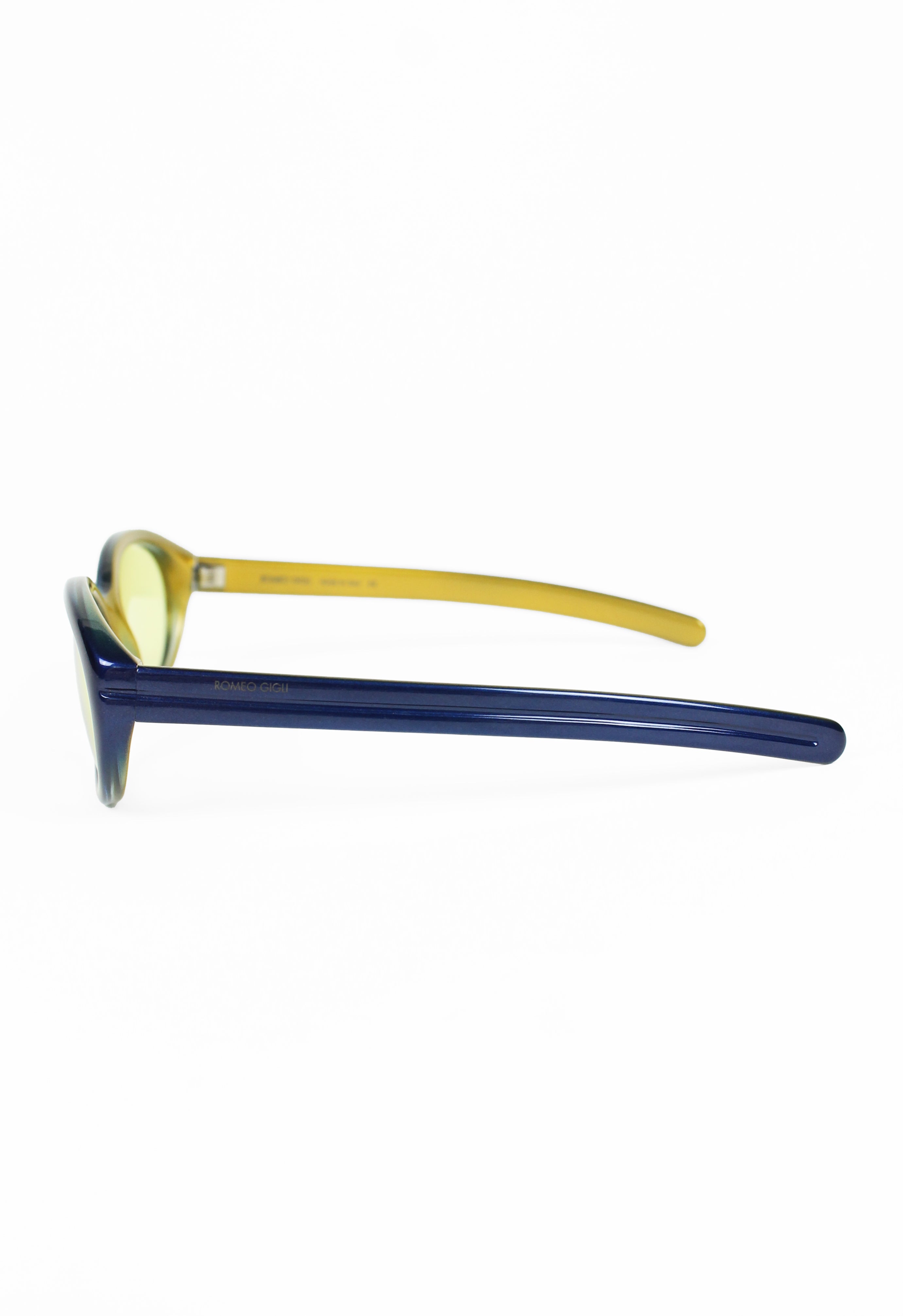 ROMEO GIGLI 1990'S METALLIC BLUE SUNGLASSES