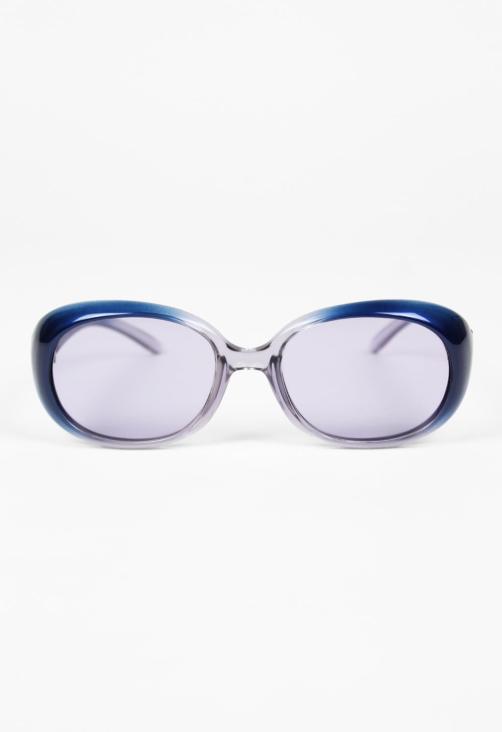 ROMEO GIGLI 1990'S BOLD BLUE AND TRANSPARENT FRAME SUNGLASSES