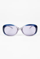 ROMEO GIGLI 1990'S BOLD BLUE AND TRANSPARENT FRAME SUNGLASSES