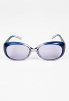 ROMEO GIGLI 1990'S BOLD BLUE AND TRANSPARENT FRAME SUNGLASSES