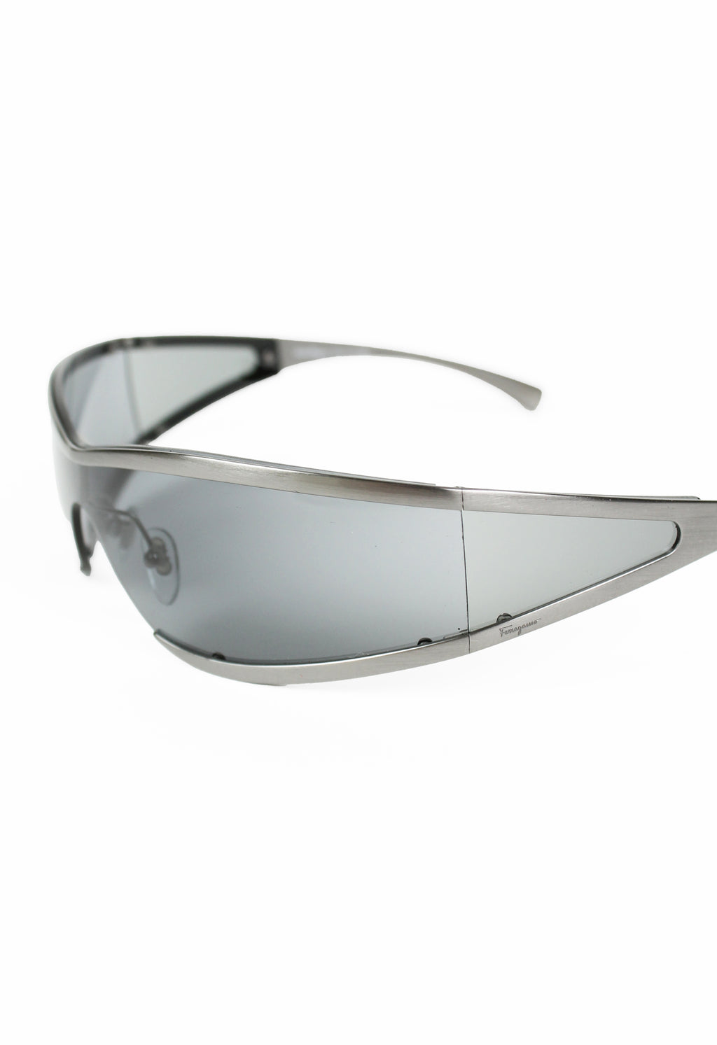 SALVATORE FERRAGAMO 2000'S FUTURISTIC WRAPAROUND SUNGLASSES