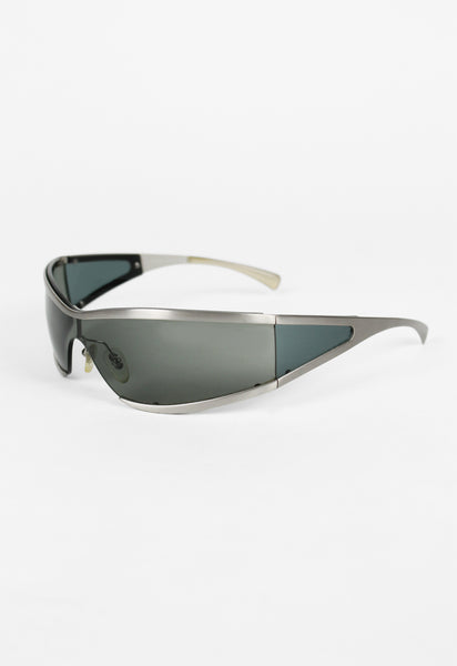 SALVATORE FERRAGAMO FUTURISTIC WRAPAROUND SUNGLASSES