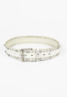 YOHJI YAMAMOTO Y'S FW 2000 WHITE DIAMOND STUDDED BELT