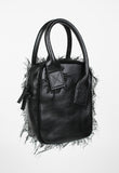 YOHJI YAMAMOTO Y'S DETACHABLE LEATHER CROSSBODY BAG WITH FRAYED EDGES