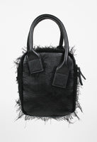 YOHJI YAMAMOTO Y'S DETACHABLE LEATHER CROSSBODY BAG WITH FRAYED EDGES