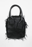 YOHJI YAMAMOTO Y'S DETACHABLE LEATHER CROSSBODY BAG WITH FRAYED EDGES