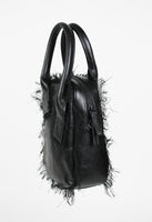 YOHJI YAMAMOTO Y'S DETACHABLE LEATHER CROSSBODY BAG WITH FRAYED EDGES