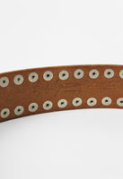 YOHJI YAMAMOTO POUR HOMME FW 2005 WHITE STUDDED LEATHER BELT