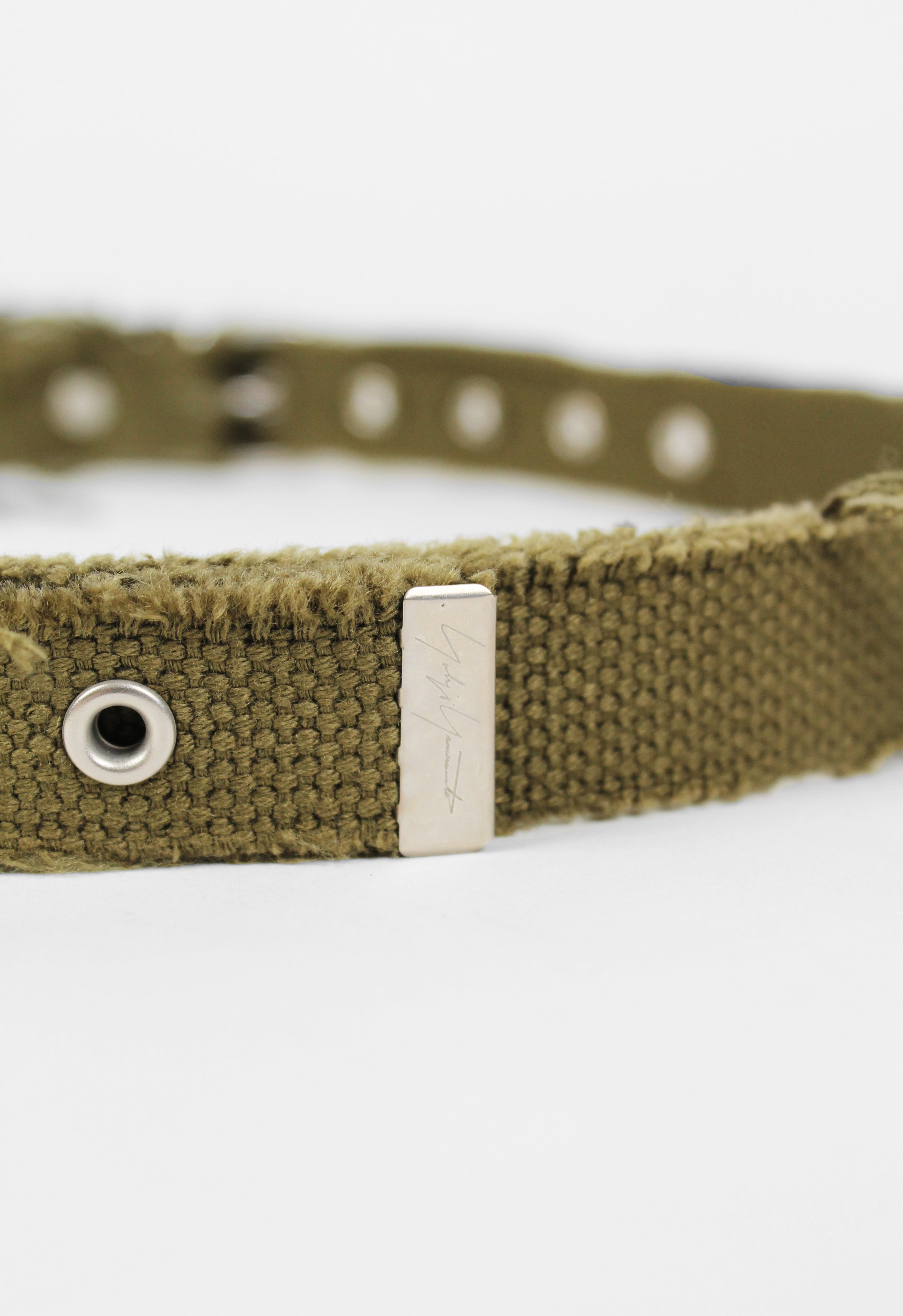 YOHJI YAMAMOTO POUR HOMME DISTRESSED EYELET BELT