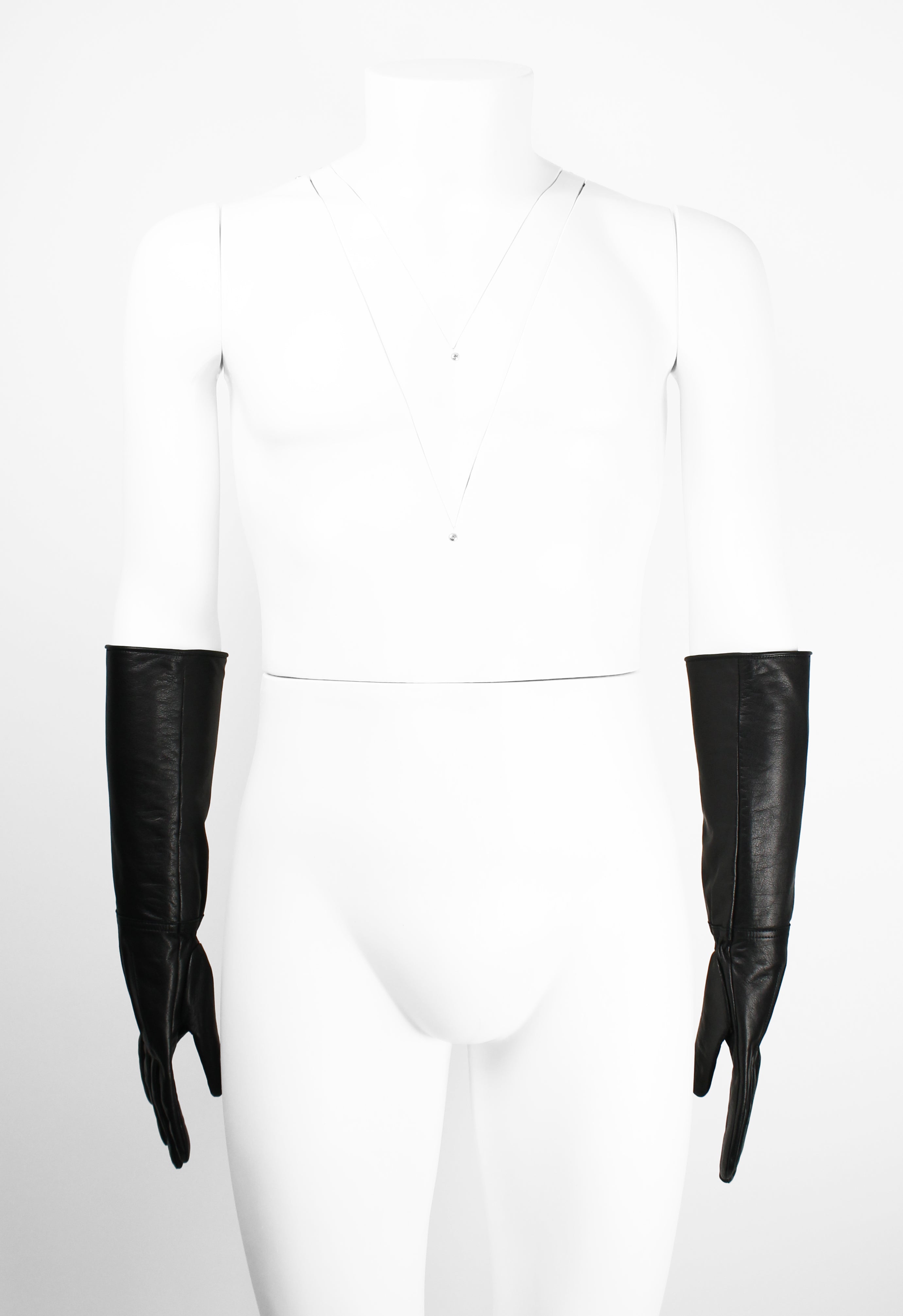 YOHJI YAMAMOTO POUR HOMME FW 2022 LONG LEATHER GLOVES