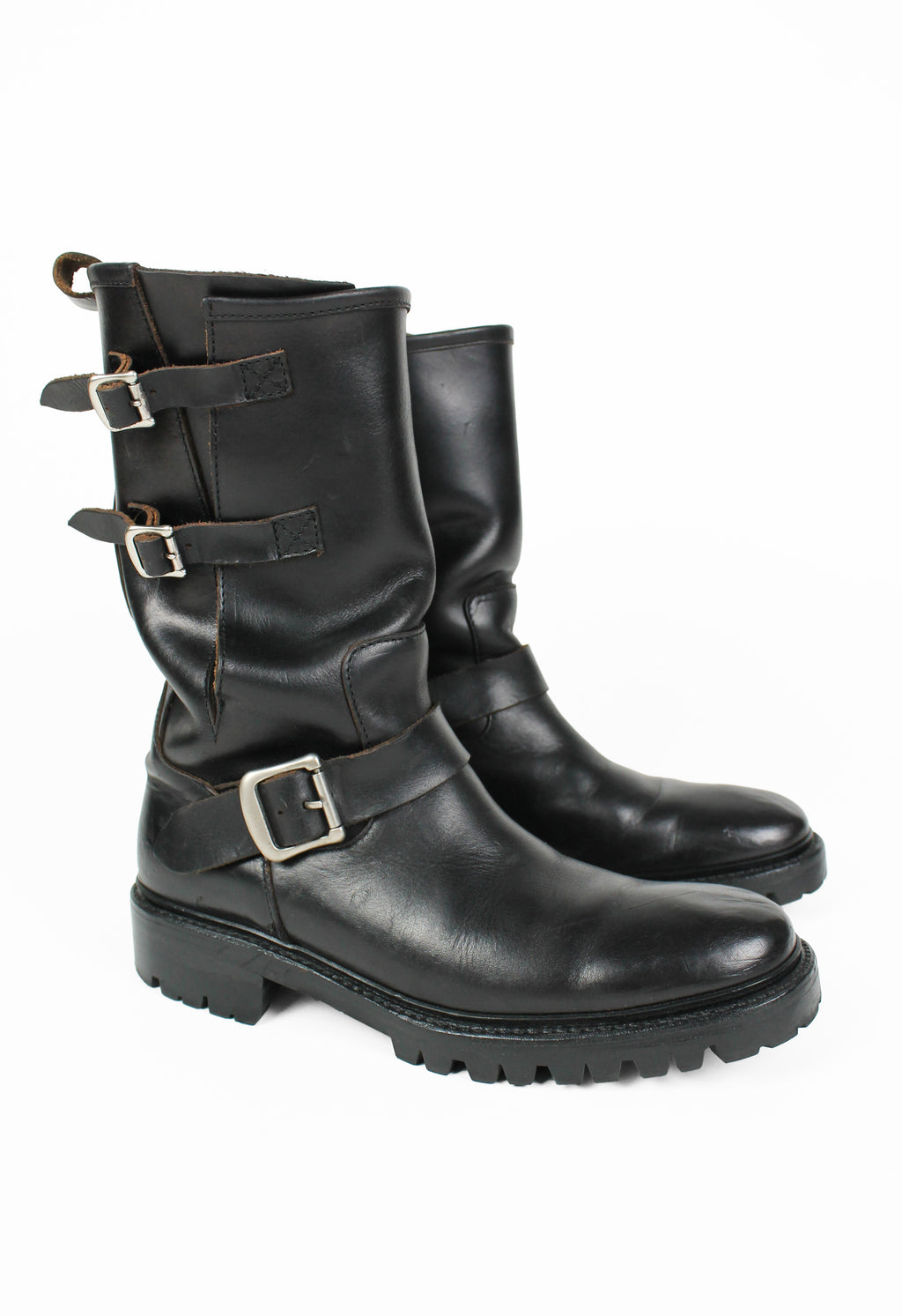 YOHJI YAMAMOTO Y'S ENGINEER BELTED BUCKLE BOOTS