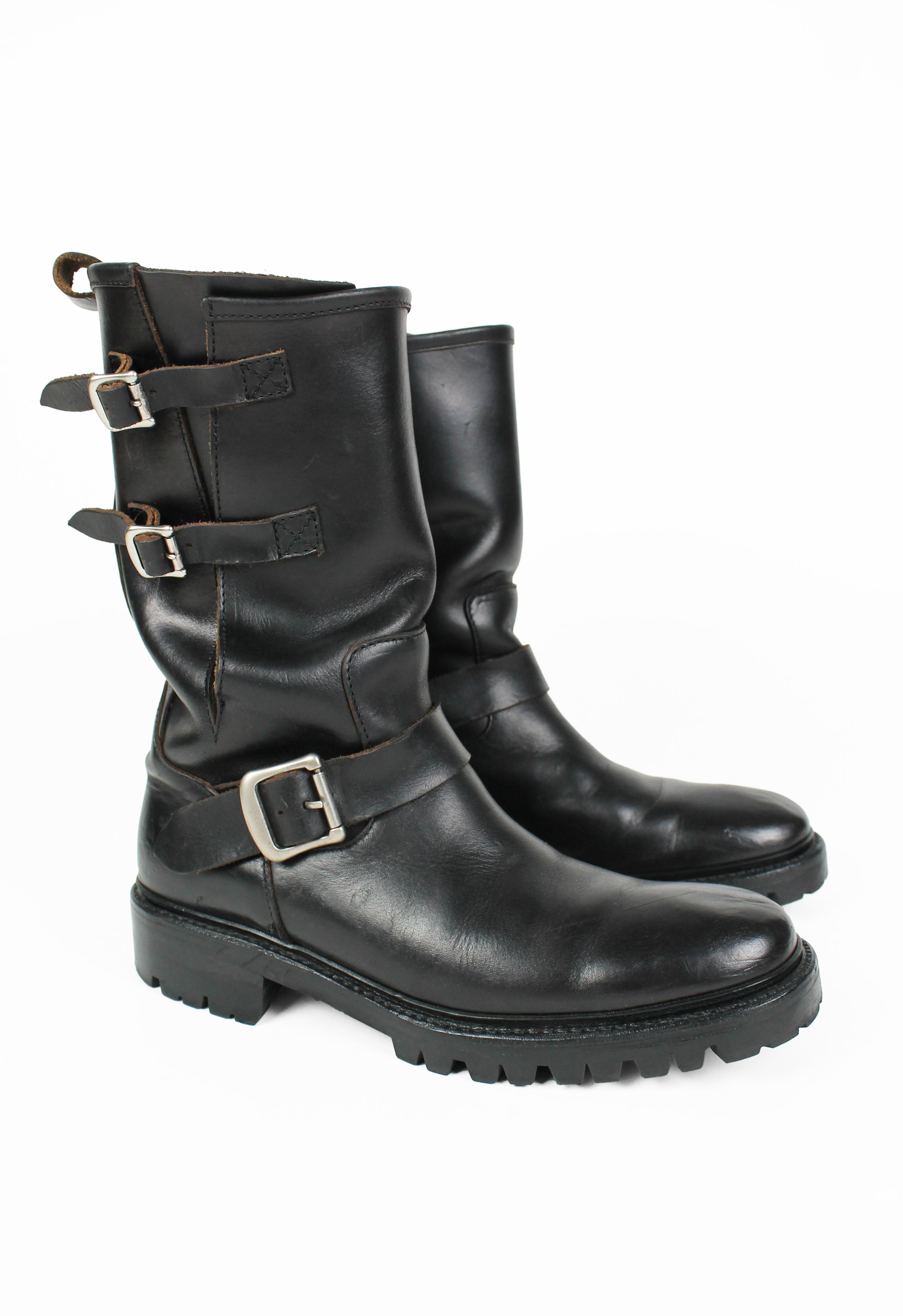 YOHJI YAMAMOTO Y'S ENGINEER BELTED BUCKLE BOOTS