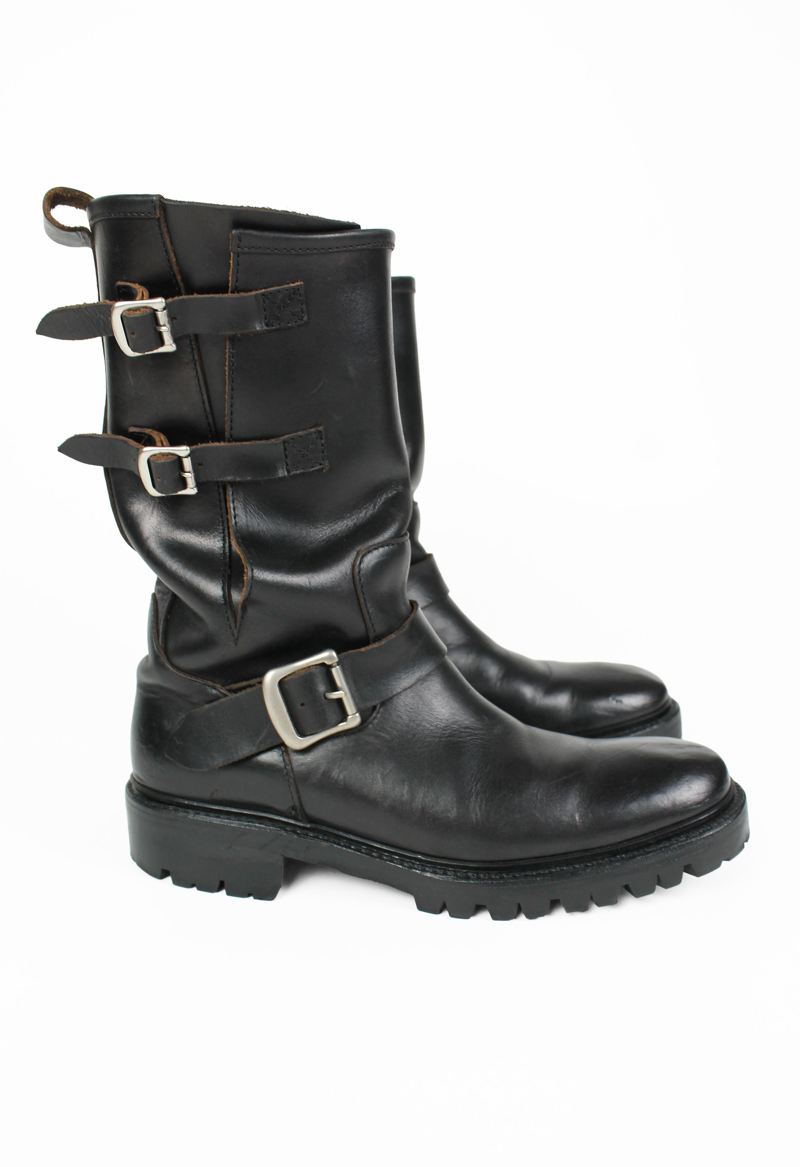 YOHJI YAMAMOTO Y'S ENGINEER BELTED BUCKLE BOOTS
