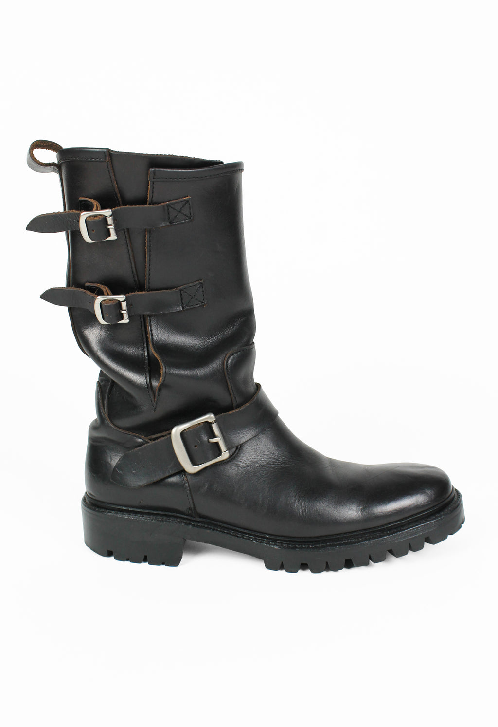 YOHJI YAMAMOTO Y'S ENGINEER BELTED BUCKLE BOOTS