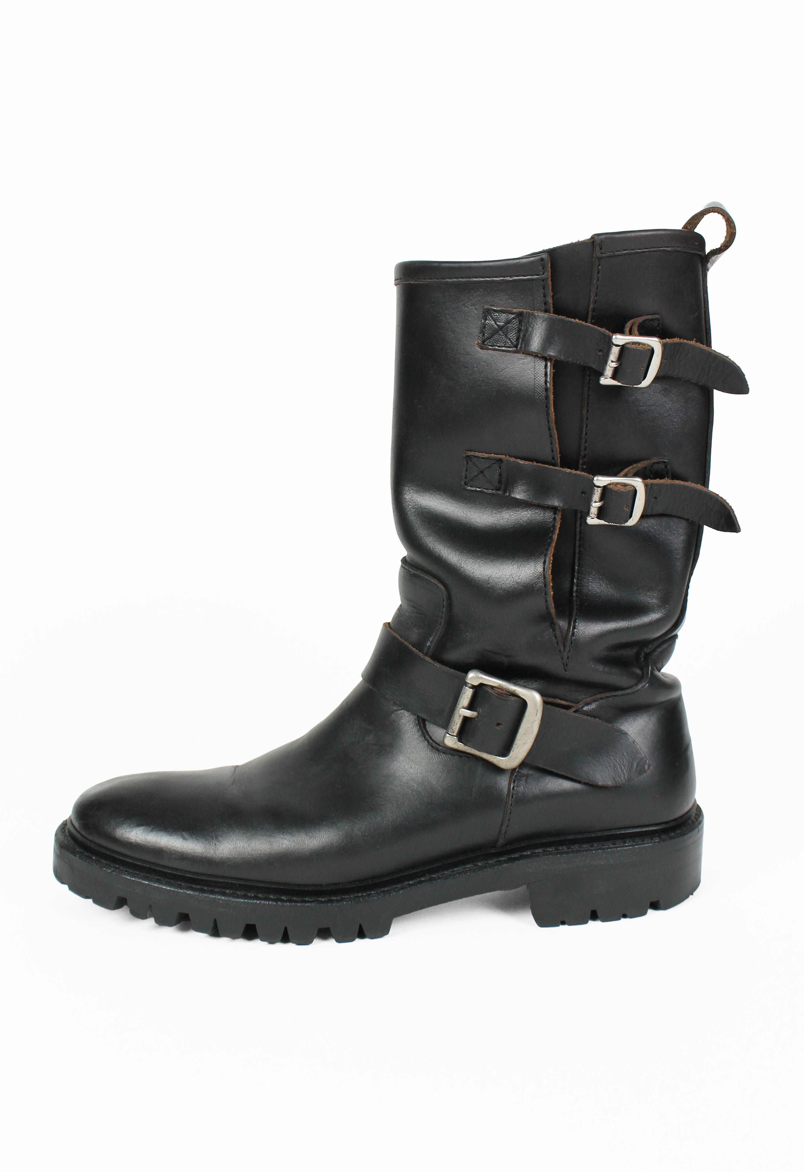 YOHJI YAMAMOTO Y'S ENGINEER BELTED BUCKLE BOOTS