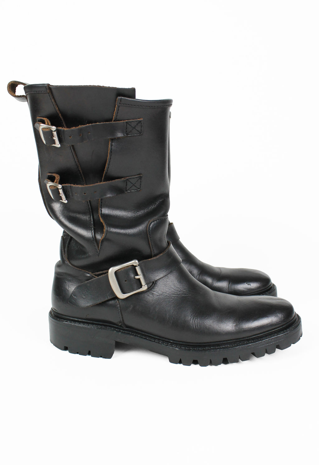 YOHJI YAMAMOTO Y'S ENGINEER BELTED BUCKLE BOOTS