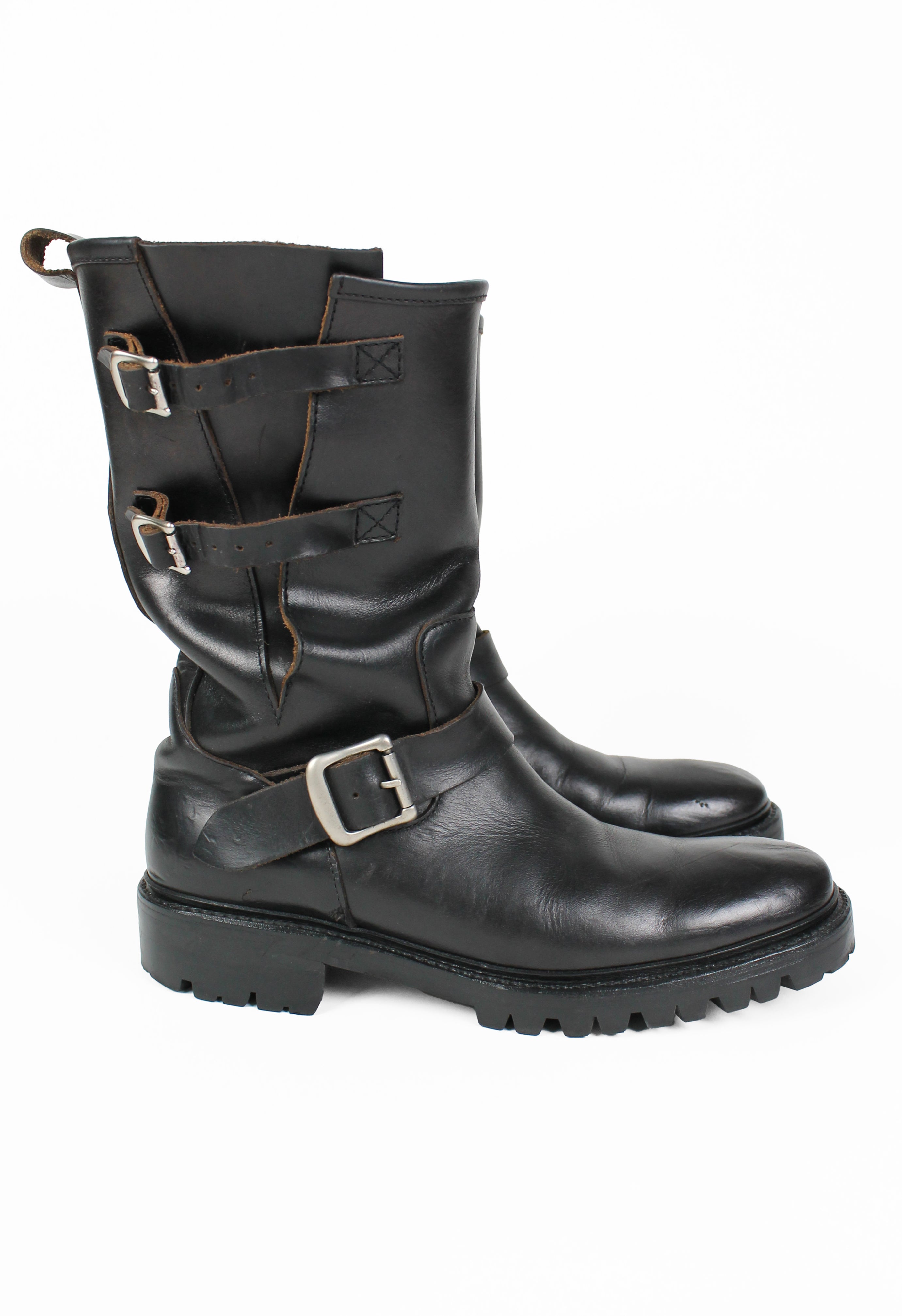 YOHJI YAMAMOTO Y'S ENGINEER BELTED BUCKLE BOOTS