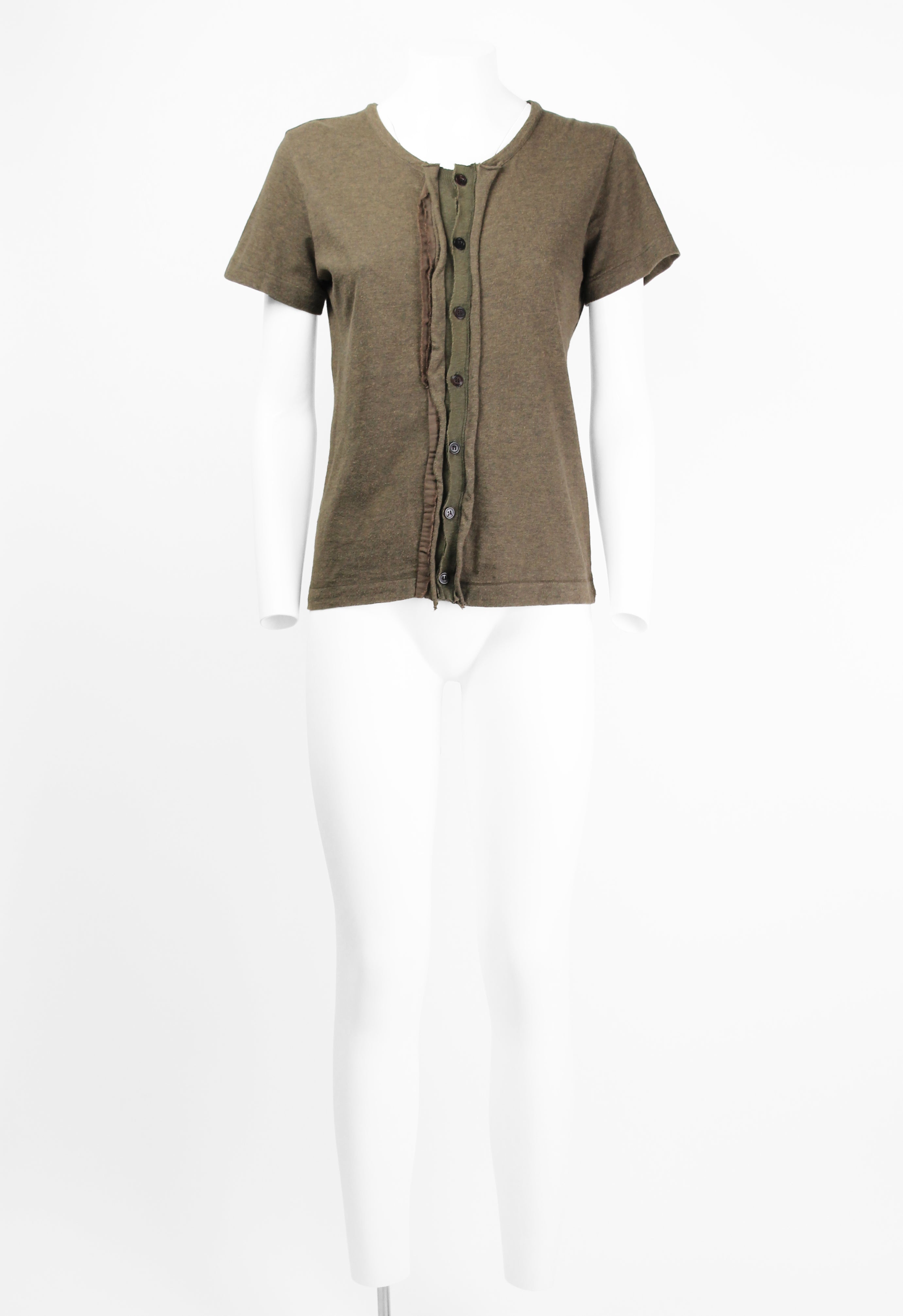 YOHJI YAMAMOTO Y'S FRILLED BUTTON TOP