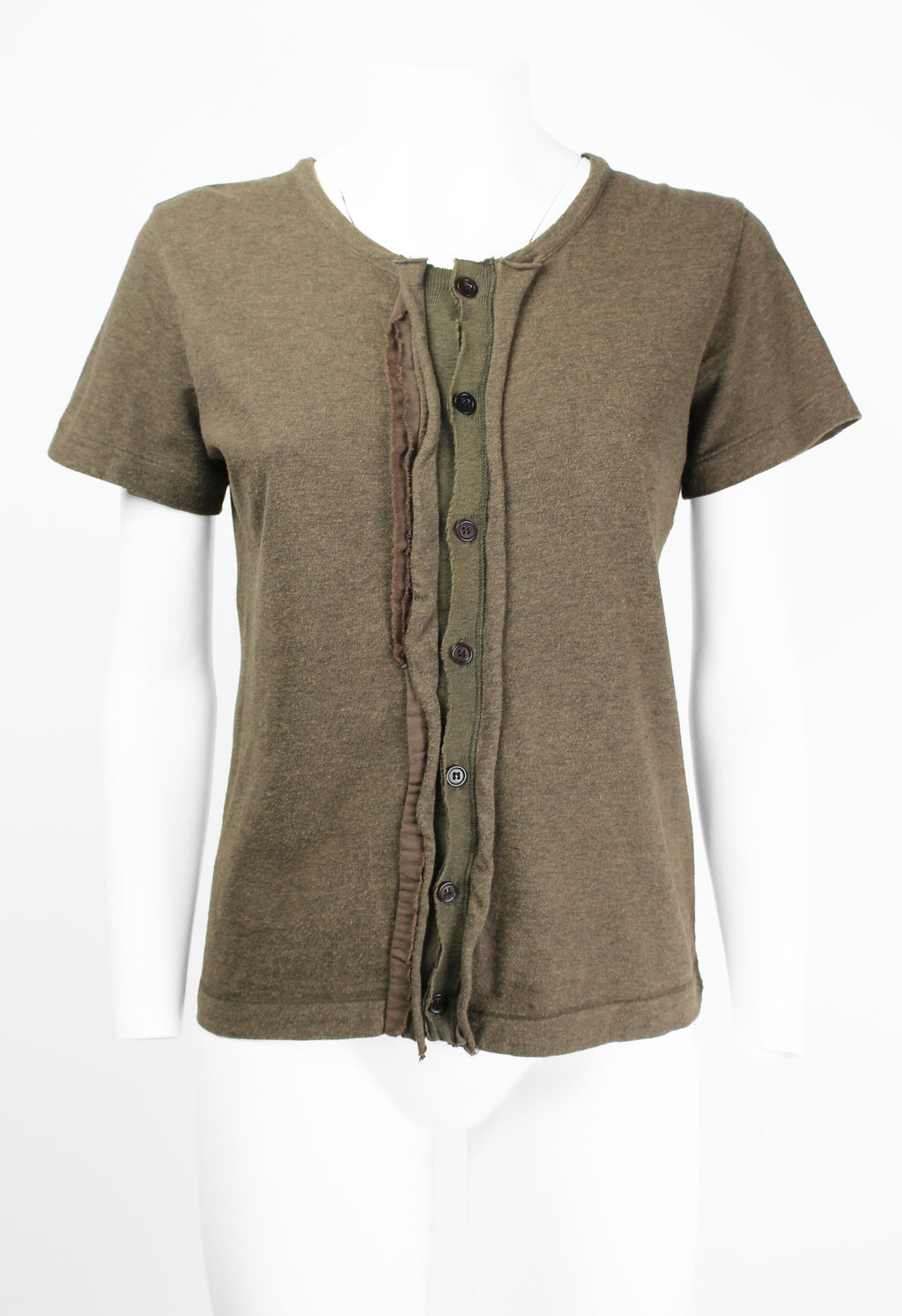 YOHJI YAMAMOTO Y'S FRILLED BUTTON TOP