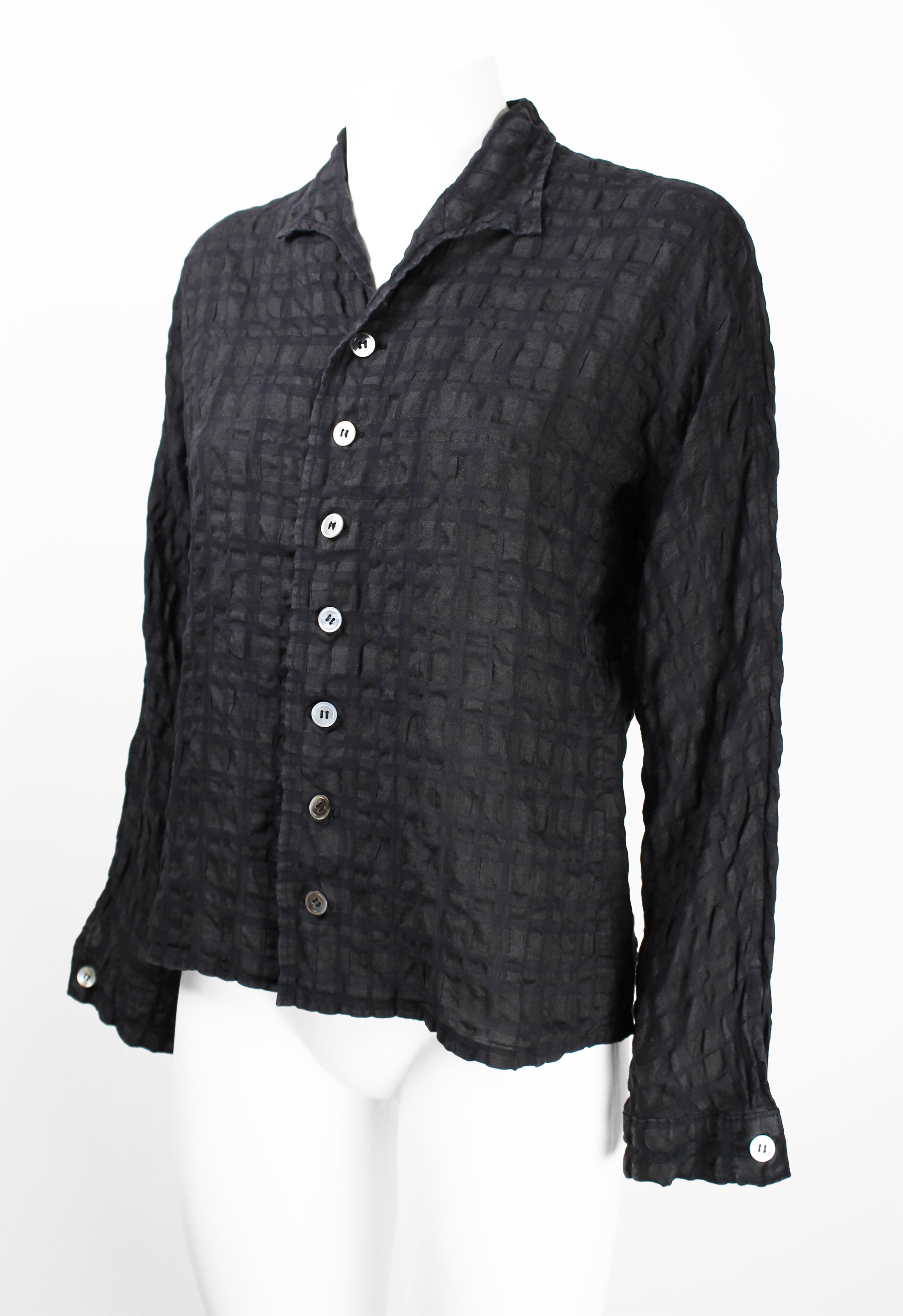 YOHJI YAMAMOTO Y'S CHECK SEERSUCKER SHIRT